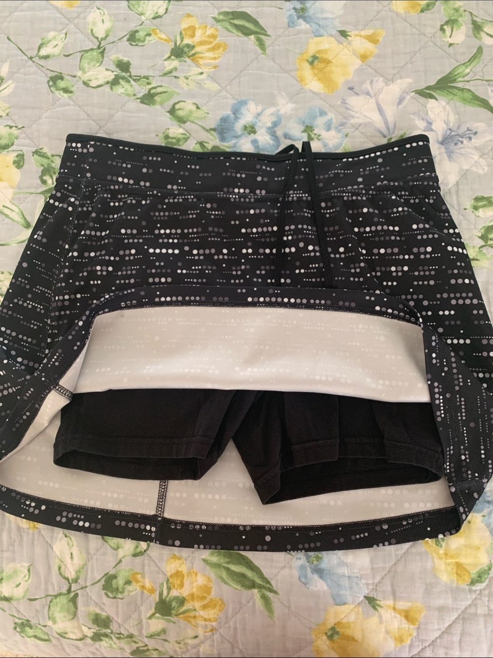 made for life Black Printed Skort with Inner Shorts